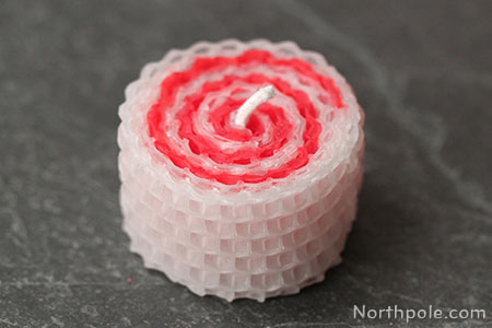 Surprisingly Simple Embellished Beeswax Candles: Swirly Peppermint