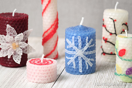 Surprisingly Simple Embellished Beeswax Candles