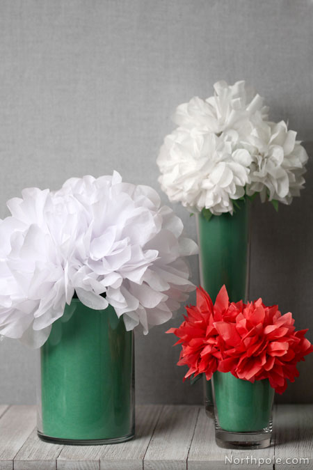 tissue paper flowers centerpieces