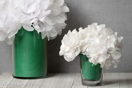 tissue paper flowers centerpieces