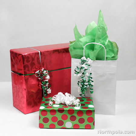 gift wrap ribbons and bows